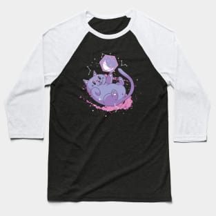 Space Cat With D20 Baseball T-Shirt